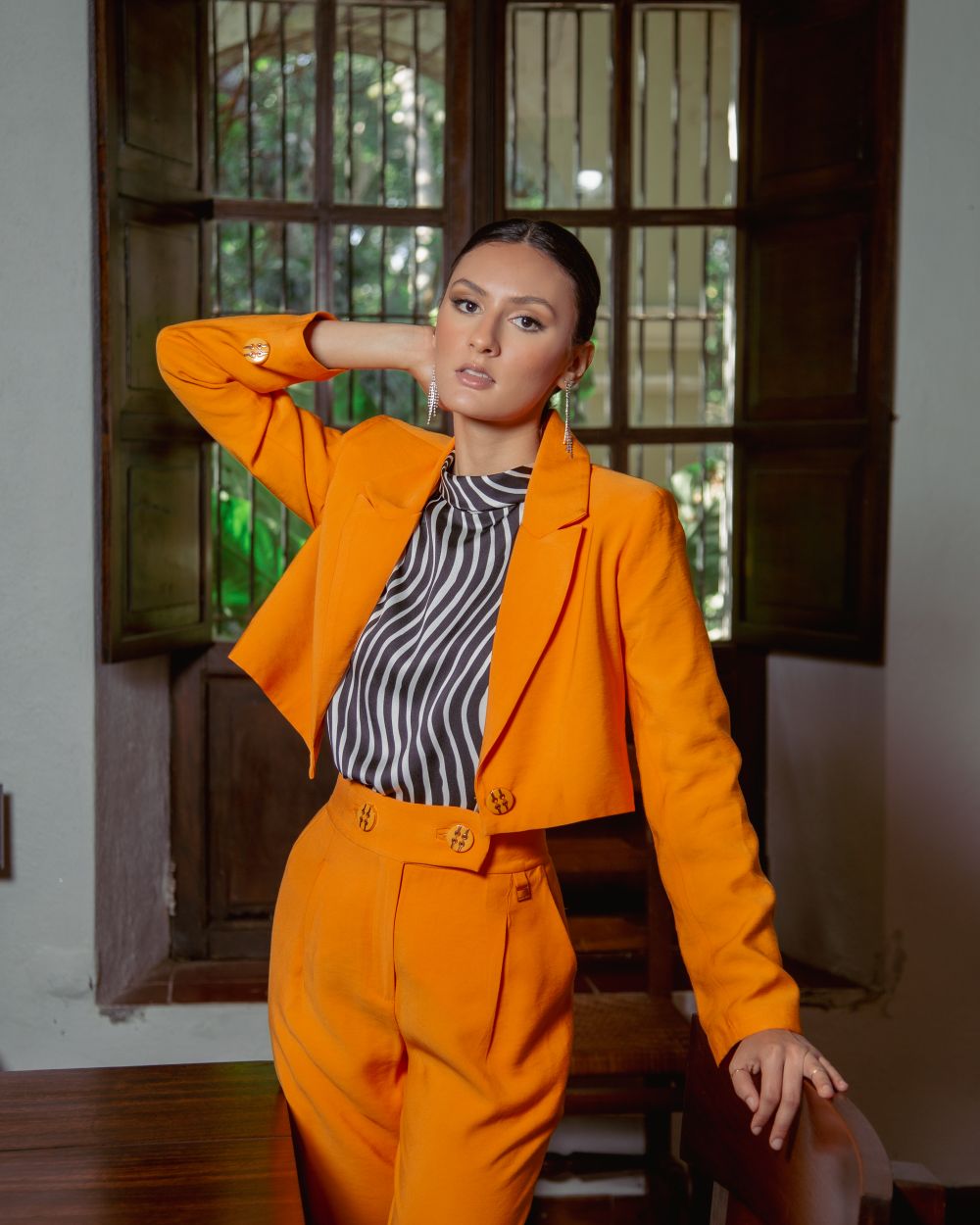 Tangerine Tailored Set in Tangerine
