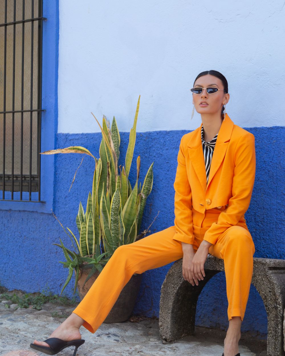 Tangerine Tailored Set in Tangerine