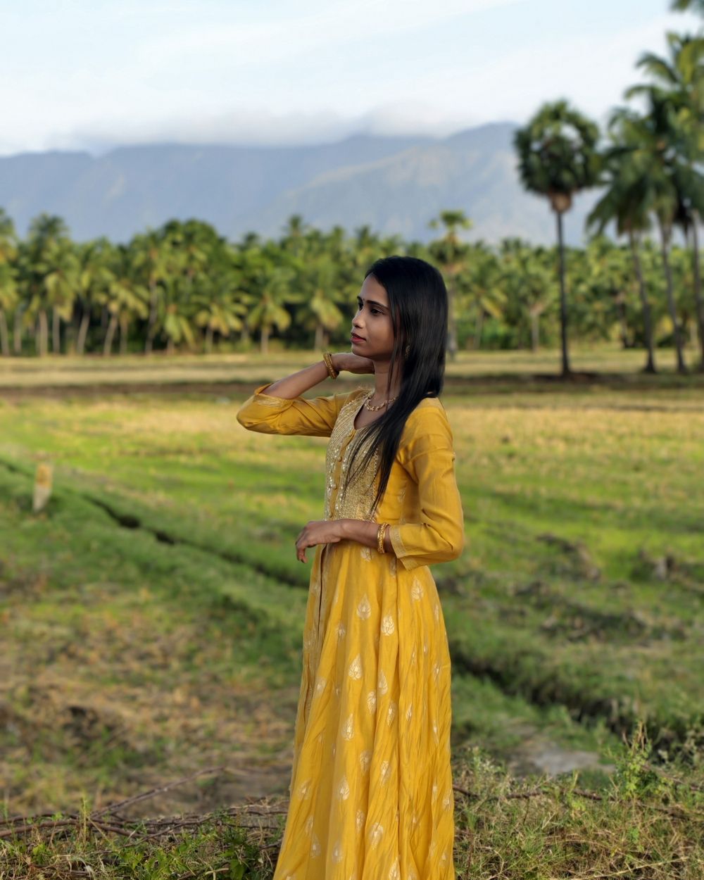 Basanti Anarkali Dress in Basanti yellow, photo 3